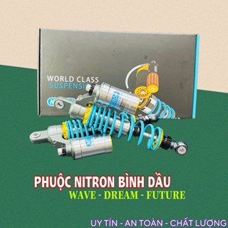 Phuộc sau nitron bình dầu cho xe Dream Future led Wave RS 110 125