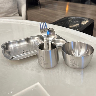 Set 5 món khay ăn dặm inox 304 an toàn cho bé rk591