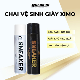 Chai xịt tạo bọt vệ sinh giày XIMO, Bình xịt vệ sinh giày, tẩy trắng đế giày 300ml XVSG02