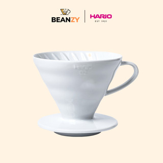 Phễu pha cà phê hario dripper v60 sứ trắng vdcr-02w, 2-4 ly