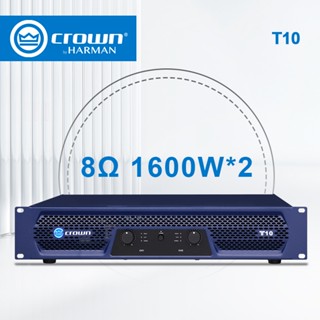 cục đẩy công suất crown/chính hãng Chip CUP kỹ thuật số năng lượng cao:T10 8Ohm 1600W x2 kênh