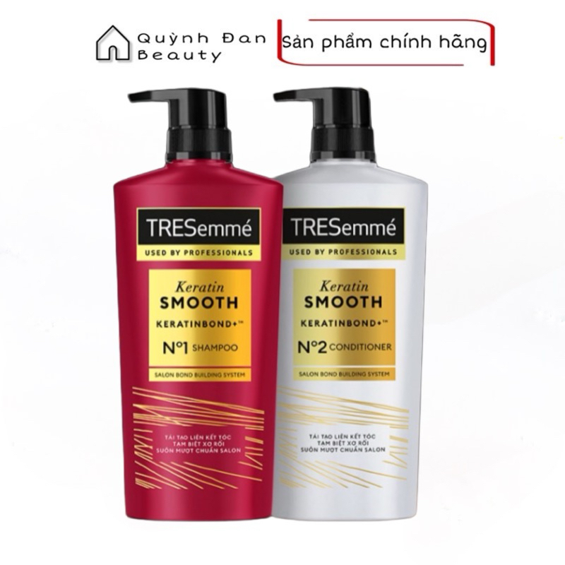 Dầu Gội, Dầu Xả TRESEMME Dưỡng tóc khô xơ rối và Vào Nếp Suôn Mượt 640g, 620g