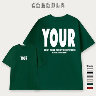 Áo Thun, Áo Phông Unisex Tay Lỡ CARADLA Mã TN YOUR Chất Cotton Mềm Mịn Co Dãn Thoáng Mát Form Rộng Cho Nam Nữ