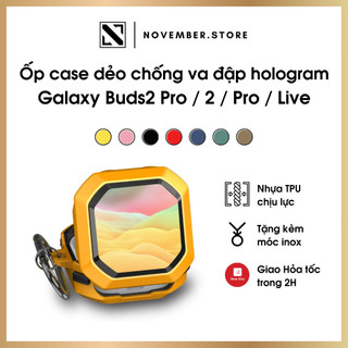 Ốp case Galaxy Buds2 Pro / Buds 2 / Buds FE / Buds Pro / Buds Live hologram chống va đập - Tặng kèm móc treo thời trang