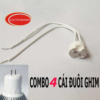 Combo 4 đuôi sứ ghim sử dụng cho bóng đèn ghim mr16