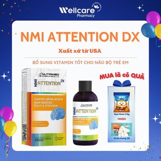 Syrup NMI Attention DX - Lọ 120ml Phát triển não bộ, hỗ trợ chống tăng động cho trẻ