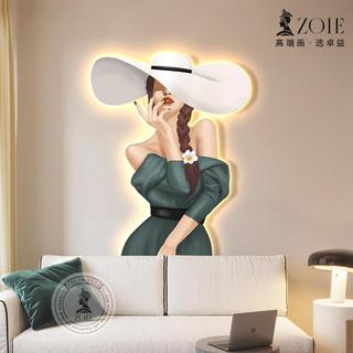 Tranh đèn LED- Tranh treo tường tráng gương cao cấp Cô Gái Nghệ Thuật