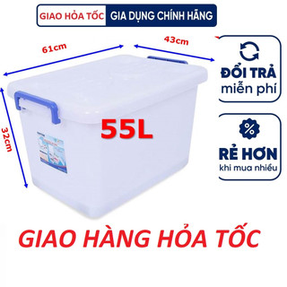 Thùng nhựa đựng đồ có bánh xe Duy Tân 55 lít