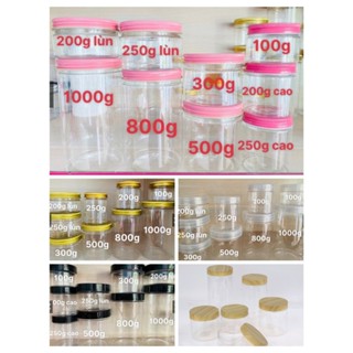 hủ đựng kem body pét trong(COMBO 10 CÁI) 100g 200g 250gr 300gr 500gr 600gr 1kg)phi 67 vs phi 8,9