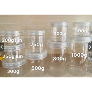 hủ đựng kem body pét trong (100g 200g 250gr 300gr 500gr 600gr 1kg)phi 67 vs phi 8,9