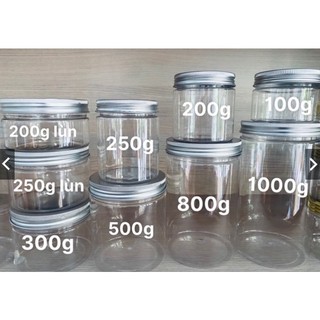 hủ đựng kem body pét trong (100g 200g 250gr 300gr 500gr 600gr 1kg)phi 67 vs phi 8,9