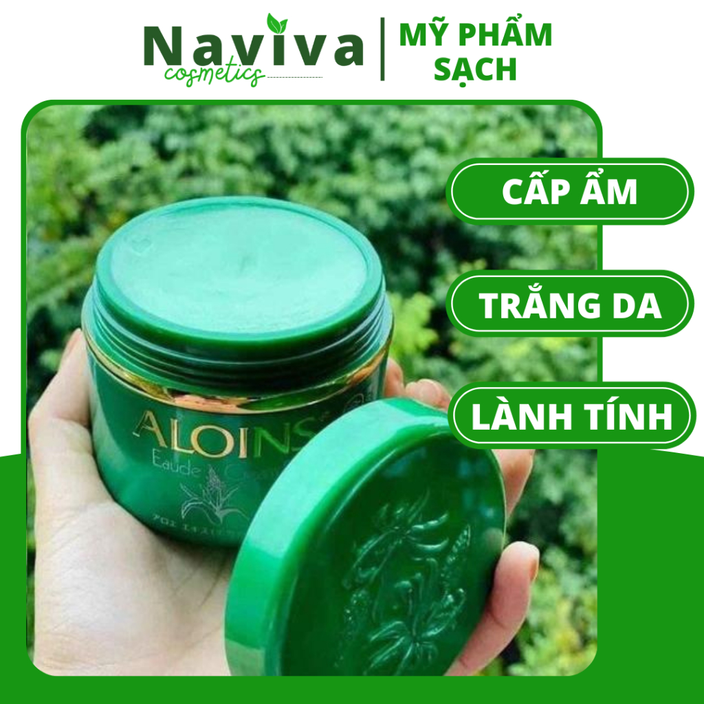 Kem lô hội xanh Aloins Eaude Cream 185g, Kem lô hội xanh Nhật Bản Aloins dưỡng trắng toàn thân