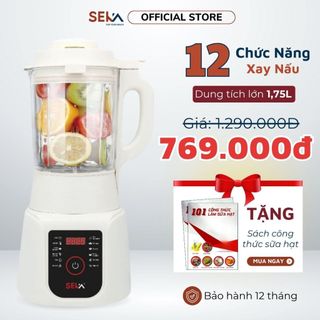 Máy Làm Sữa Hạt Đa Năng SEKA E300 12 Chức Năng Xay Nấu Cao Cấp Điều Khiển Núm Xoay Cảm Ứng Tiện Lợi