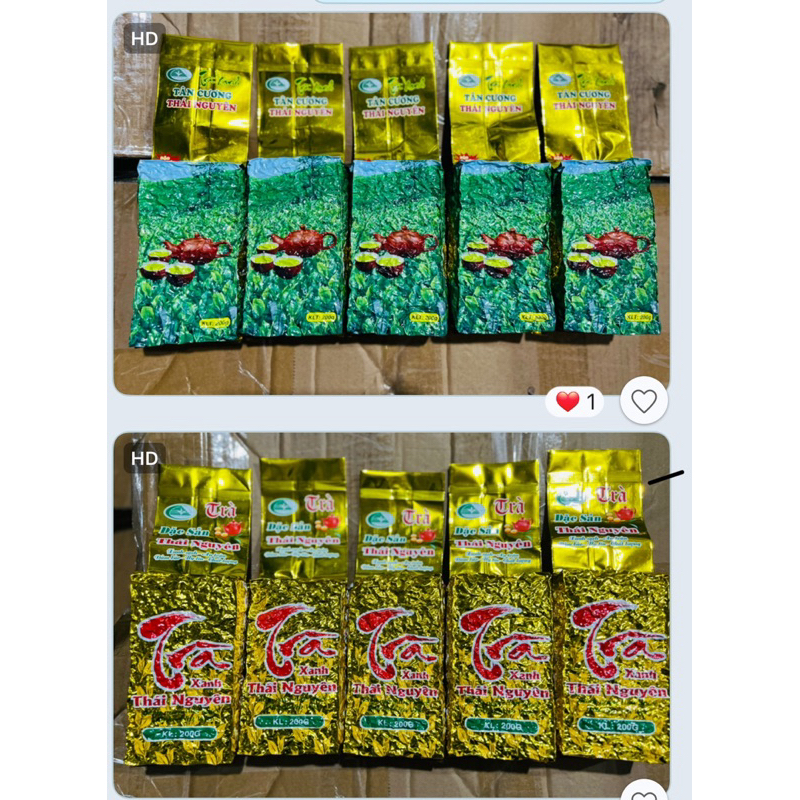 Com bô 1kg chè túi hút chân không(loại 200g)