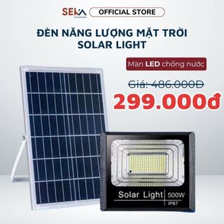 Đèn Năng Lượng Mặt Trời Solar Light 500W IP67 Có Điều Khiển Tự Động Bảo Hành 12 Tháng Tiết Kiệm Điện