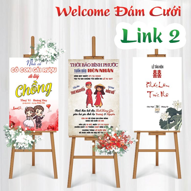 [MS 51-100] Bảng Welcome Đám Cưới
