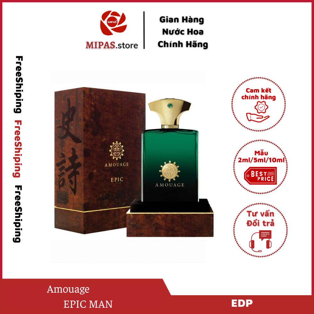 Chiết Nước Hoa Nam Amouage Epic Man chính hãng, nước hoa Niche, mùi hương nam tính, đặc biệt, bám lâu