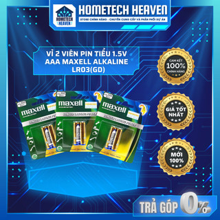 ☑️ vỉ 2 viên pin tiểu aaa 1.5v maxell alkaline 1.5v lr03 2b - hàng chính hãng