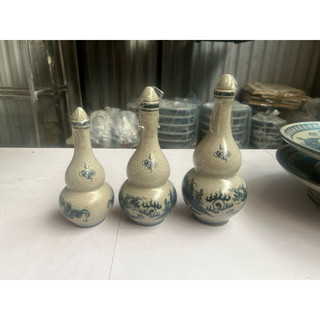 Nậm rượu men Rạn Trơn, Nậm rượu 2 bầu. Nậm rượu thờ cúng