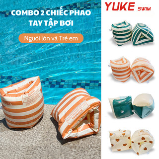 Phao tay tập bơi cho bé và người lớn, combo 2 chiếc phao tay thiết kế túi khí kép an toàn hơn khi sử dụng M13