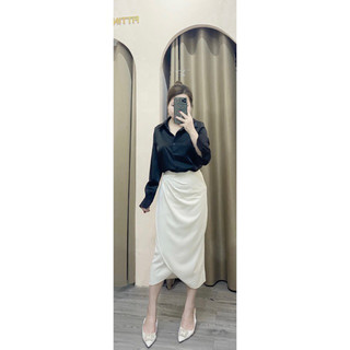 Chân váy công sở xoắn eo