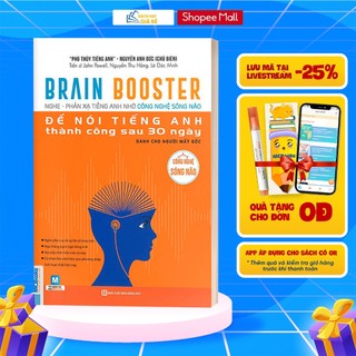 Sách - Brain Booster - Nghe Phản Xạ Tiếng Anh Bằng Công Nghệ Sóng Não - Để Nói Tiếng Anh Thành Công Sau 30 Ngày