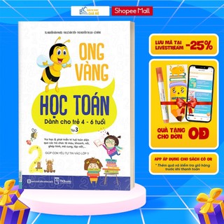 Sách - Ong Vàng Học Toán Dành Cho Trẻ 4-6 tuổi tập 3 - Học Kèm App Online