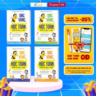 [LIFEMALL9915 - 12% đơn 99K] Combo Sách - Ong Vàng Học Toán Dành Cho Trẻ 4-6 tuổi - Học Kèm App Online
