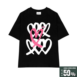 Áo thun The Xide unisex hình in HEART form rộng chất cotton 2 chiều co giãn định lượng 260gsm