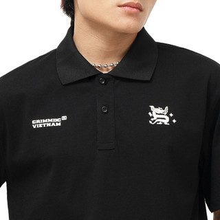 Grimm DC Áo Polo Rồng // màu đen