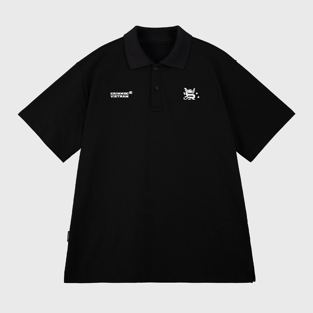 Grimm DC Áo Polo Rồng // màu đen