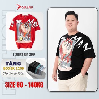 Áo Thun Nam Bigsize 80-140kg AKYOO Cao Cấp, Chất Liệu Cotton Co Giãn, Thoáng Mát - AT DOG