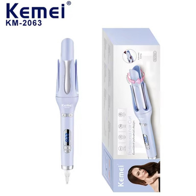 Máy Uốn Tóc Làm Xoăn Tự Động Kemei Km 2063 Lớp Phủ Gốm Sứ Bảo Vệ Tóc Đường Kính 32mm