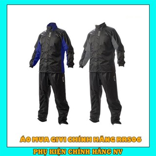 Áo mưa Givi chính hãng RRS06 dày dặn, khoá kéo kín cổ chống thấm nước mưa tuyệt đối cao cấp