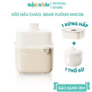 Nồi Bear vuông 0.8L thế hệ mới nấu đồ ăn dặm cho bé BH 18 M Đậu Xoài Shop