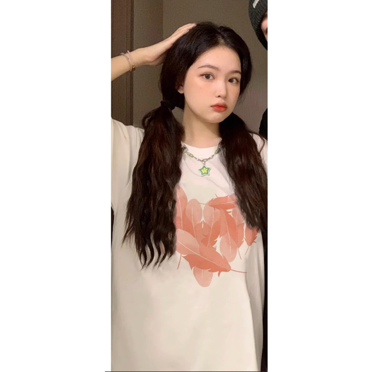 🔥Áo Đôi🔥Áo Thun Đôi Nam Nữ Mặc Cùng Người Yêu, Cặp Áo Phông Đôi Chất Liệu Cotton In Trái Tim Lông Vũ 5D HOT 2024