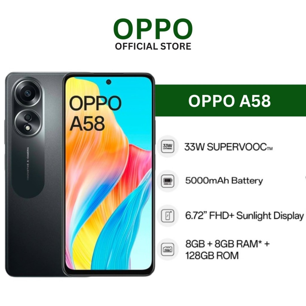 sốc sốc Oppo A58 máy mới 2sim ram 8G/256G, máy Chính Hãng - Bảo hành 12 tháng