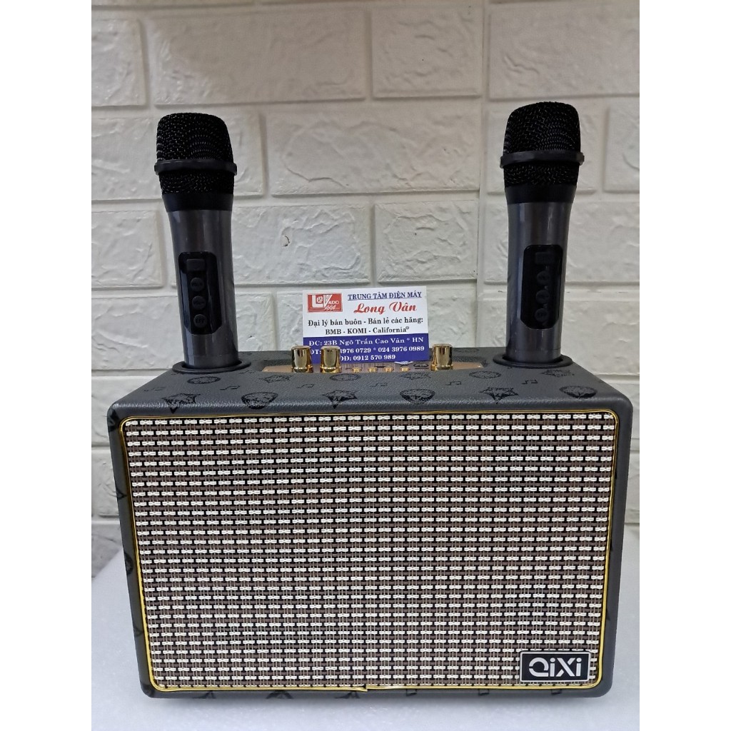 Loa Bluetooth Qixi SK-2036 -  Kèm 2 Micro Karaoke