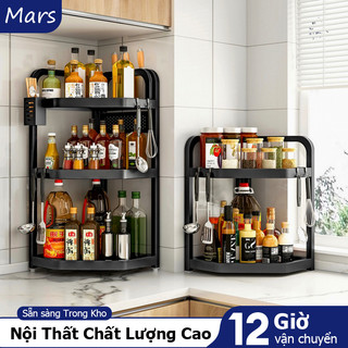 MARS Kệ gia vị, Kệ Để Đồ Nhà Bếp 3~4 Tầng kệ phòng tắm thép carbon Bền và chống gỉ Thiết kế góc 90°