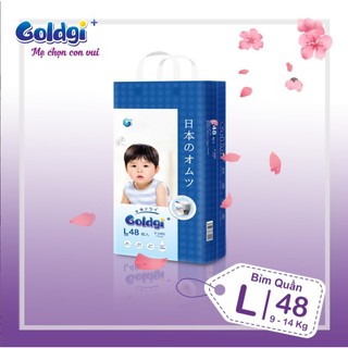 Bỉm Nhật Goldgi cao cấp GoldgiX5 Goldgi Eco Dán S76/L56/M66  QuầnL48/XL44/XXL32 1 bịch