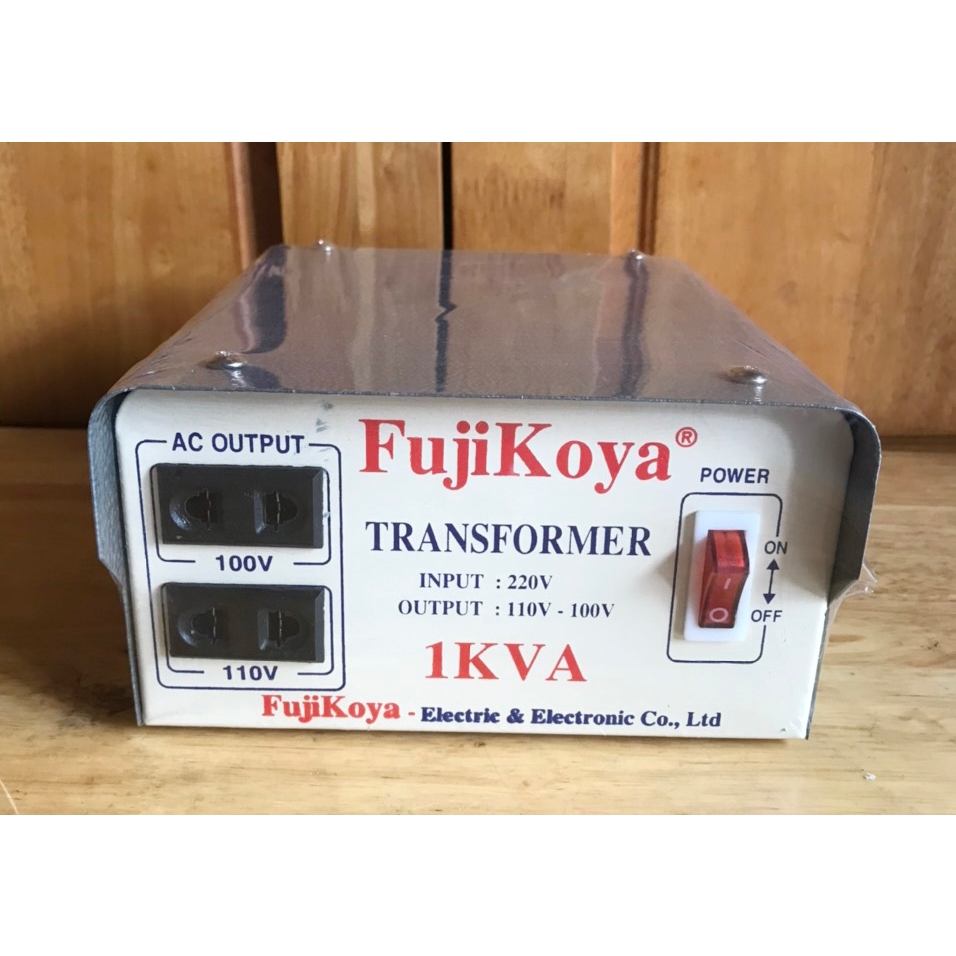 Biến áp Chính Hãng FujiKoya Công Suất 1KVA, Đổi Điện 220V ra 100V-110V