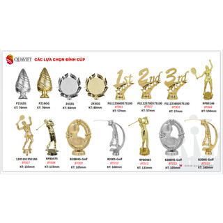 Cúp khen thưởng Quà Việt JT1015 (hết đỉnh số 1)