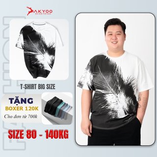 Áo Thun Nam Bigsize 80-140kg AKYOO Cao Cấp, Chất Liệu Cotton Co Giãn, Thoáng Mát - AT LONG