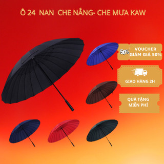 Ô Che Mưa Loại To 24 Nan KAW - Chống Thấm Nước, Chống Lật, Đường Kính 115cm Che Mưa Nắng