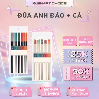 Đũa sợi thủy tinh smartchoice đũa ăn cơm bộ 10 đôi đũa chất liệu nhựa cao cấp kháng khuẩn