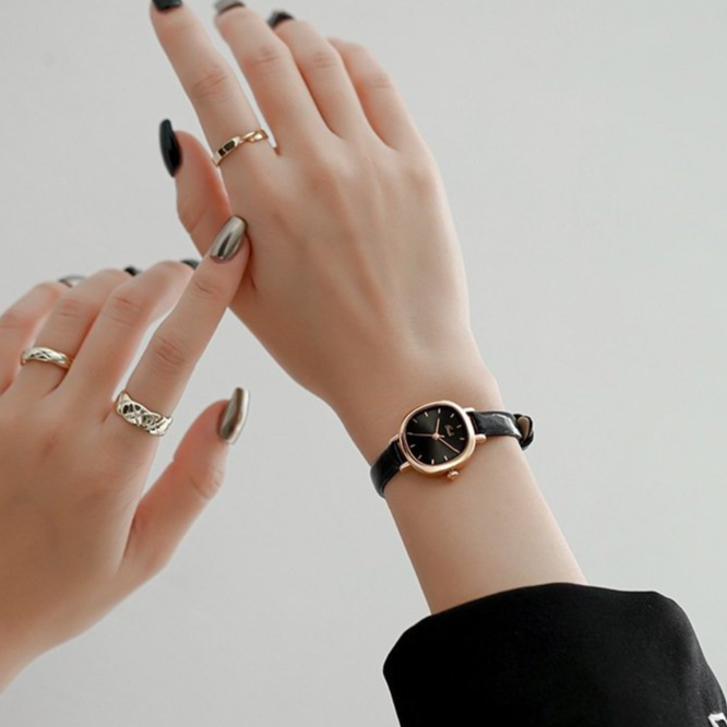 Đồng Hồ Nữ Chính Hãng Thời Trang GEDI 6621 Mặt Vuông Dây Da 20mm Chống Nước Bảo Hành 12 tháng