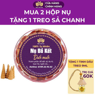 Nụ đuổi muỗi thảo dược Mộc Liên Hoa, chiết xuất từ bồ kết đuổi muỗi, côn trùng, xông nhà hằng ngày - 34 viên