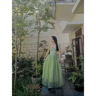 Váy Hai Dây Cúp Ngực Chất Voan Tơ 2 Lớp Dáng Dài Tùng Xòe Miolady