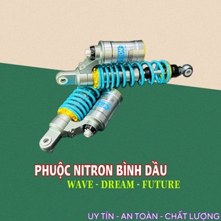 Phuộc sau nitron bình dầu cho xe Dream Future led Wave RS 110 125