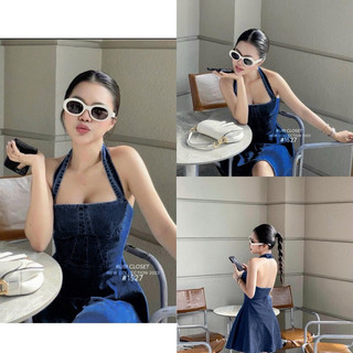 Đầm jean cúp ngực , đầm cúp ngực hở lưng dự tiệc